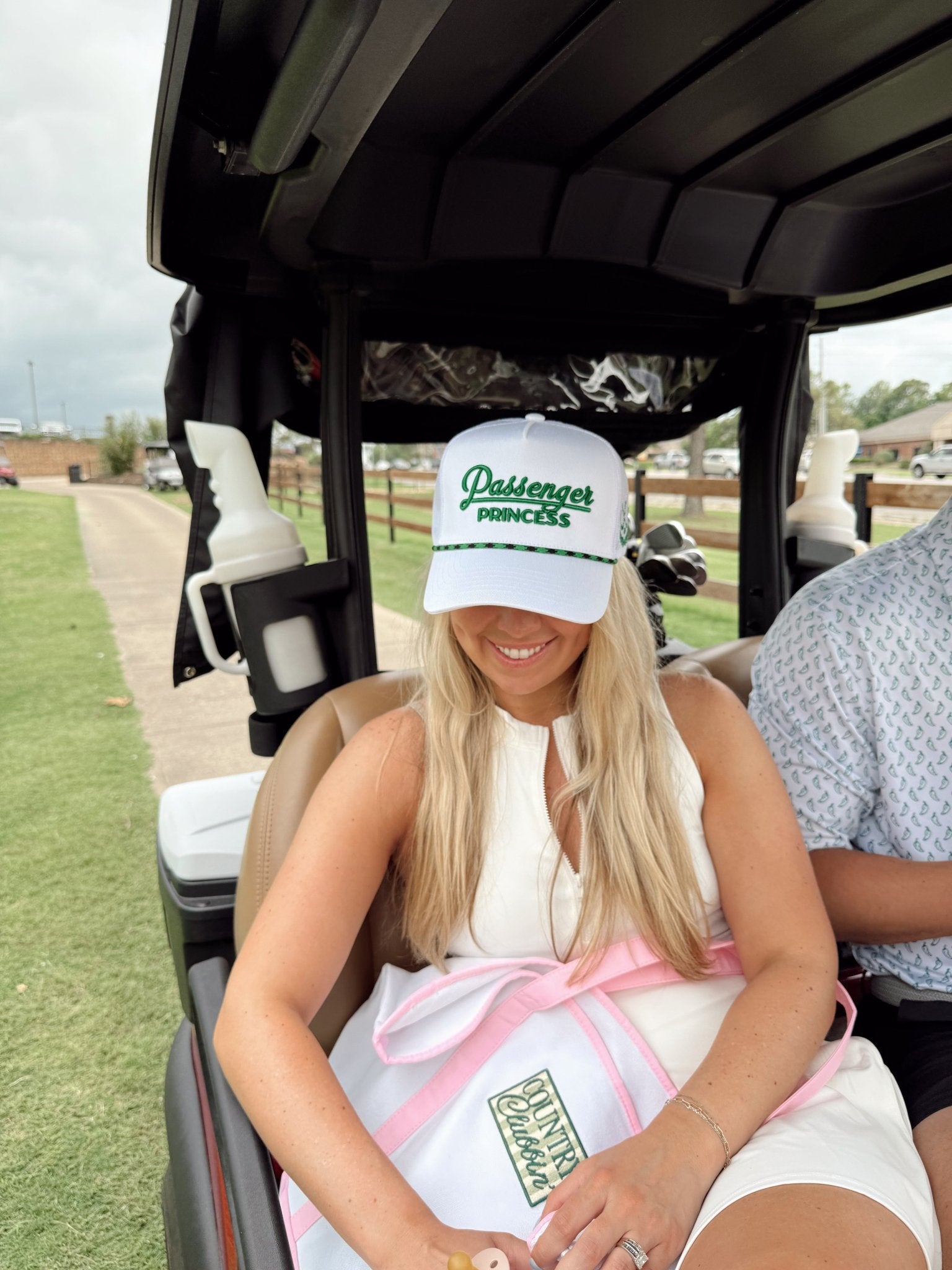 Couples Golf Hat - White Vintage Trucker Hat - Shop LINNY CO