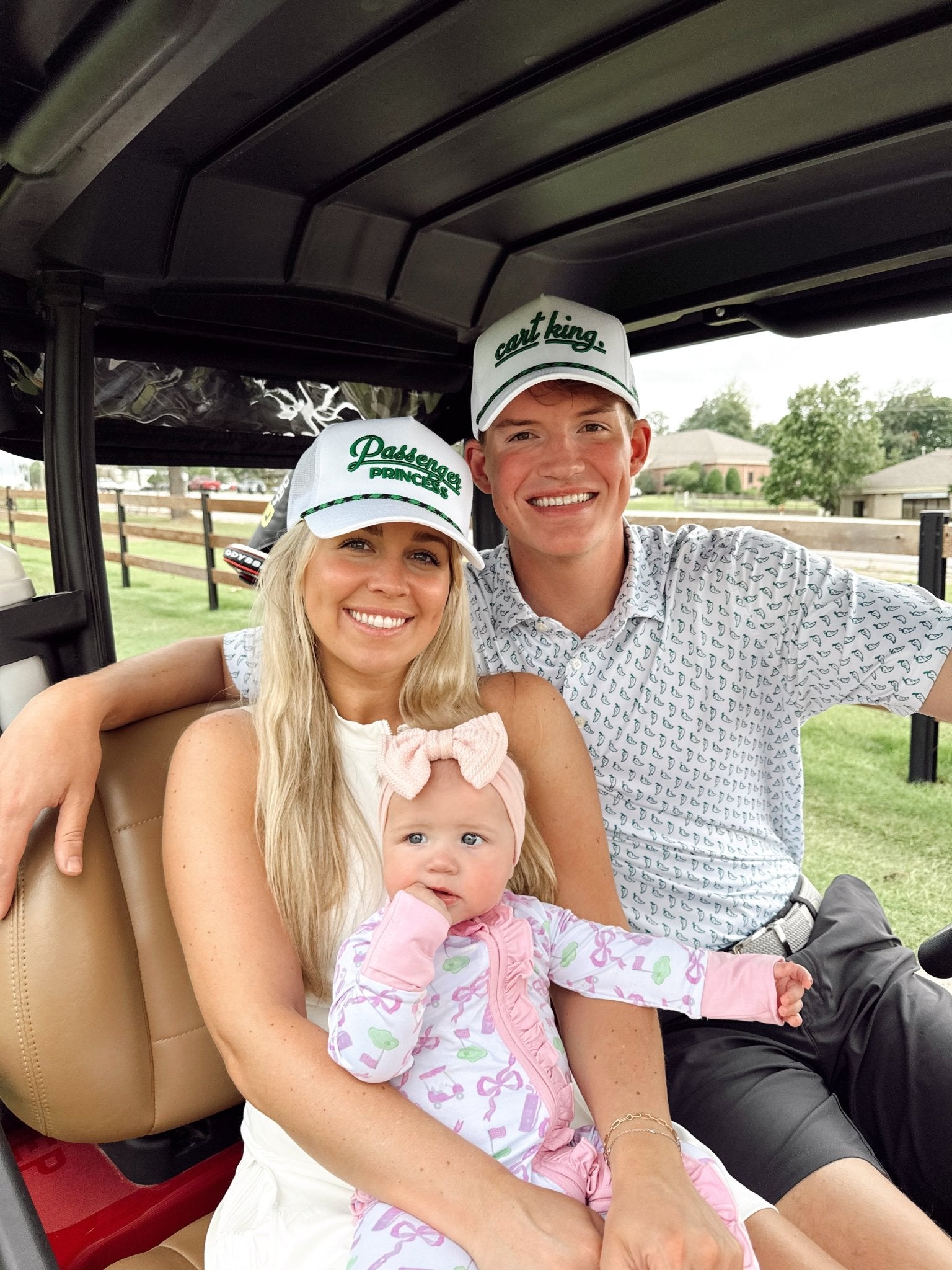 Couples Golf Hat - White Vintage Trucker Hat - Shop LINNY CO