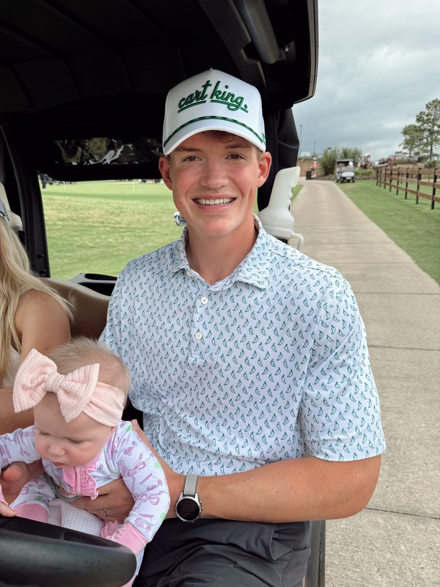 Couples Golf Hat - White Vintage Trucker Hat - Shop LINNY CO