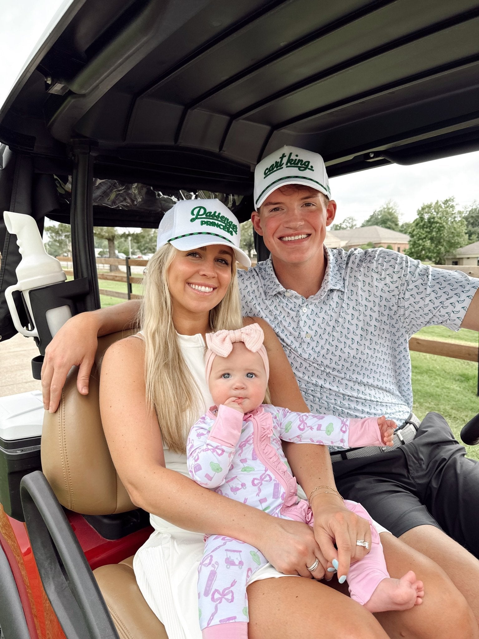 Couples Golf Hat - White Vintage Trucker Hat - Shop LINNY CO