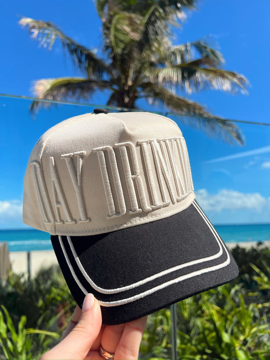 Day Drinking - Black Vintage Trucker Hat - Shop LINNY CO