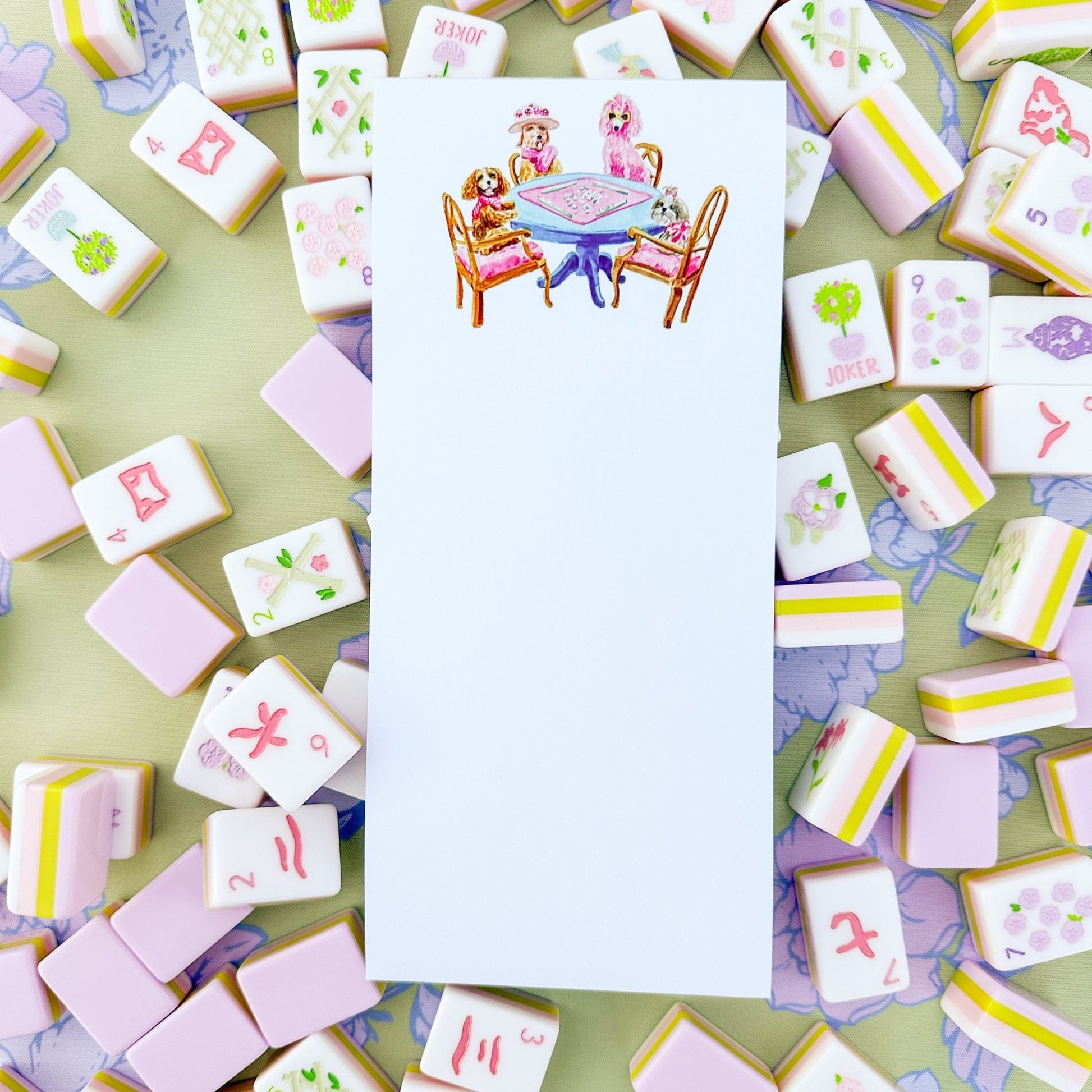 Dogs Playing Mahjong Listpad - Shop LINNY CO