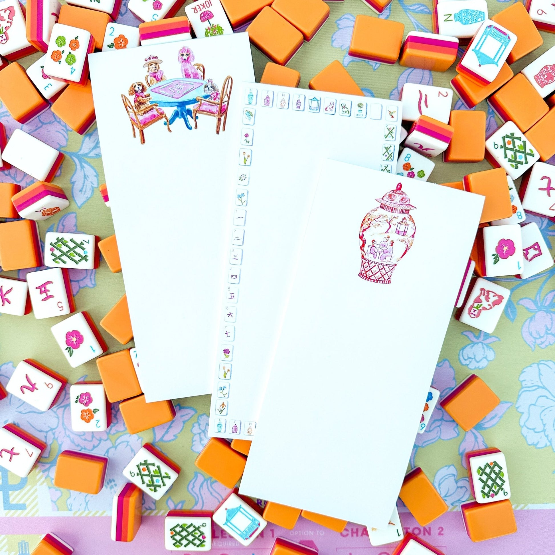 Dogs Playing Mahjong Listpad - Shop LINNY CO