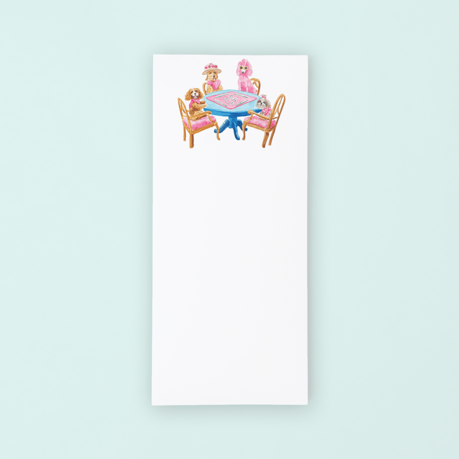 Dogs Playing Mahjong Listpad - Shop LINNY CO