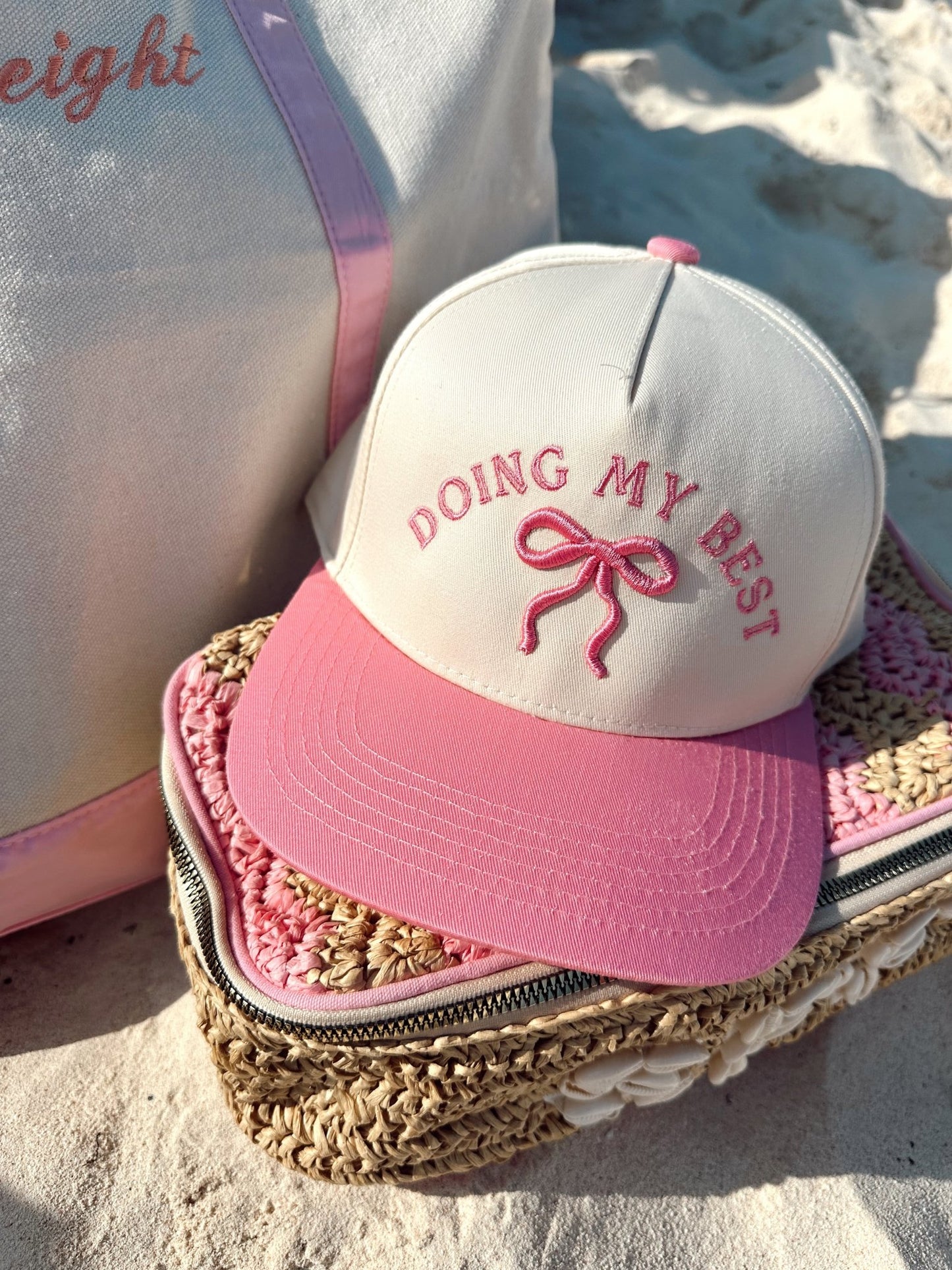 Doing My Best - Pink Vintage Trucker Hat - Shop LINNY CO