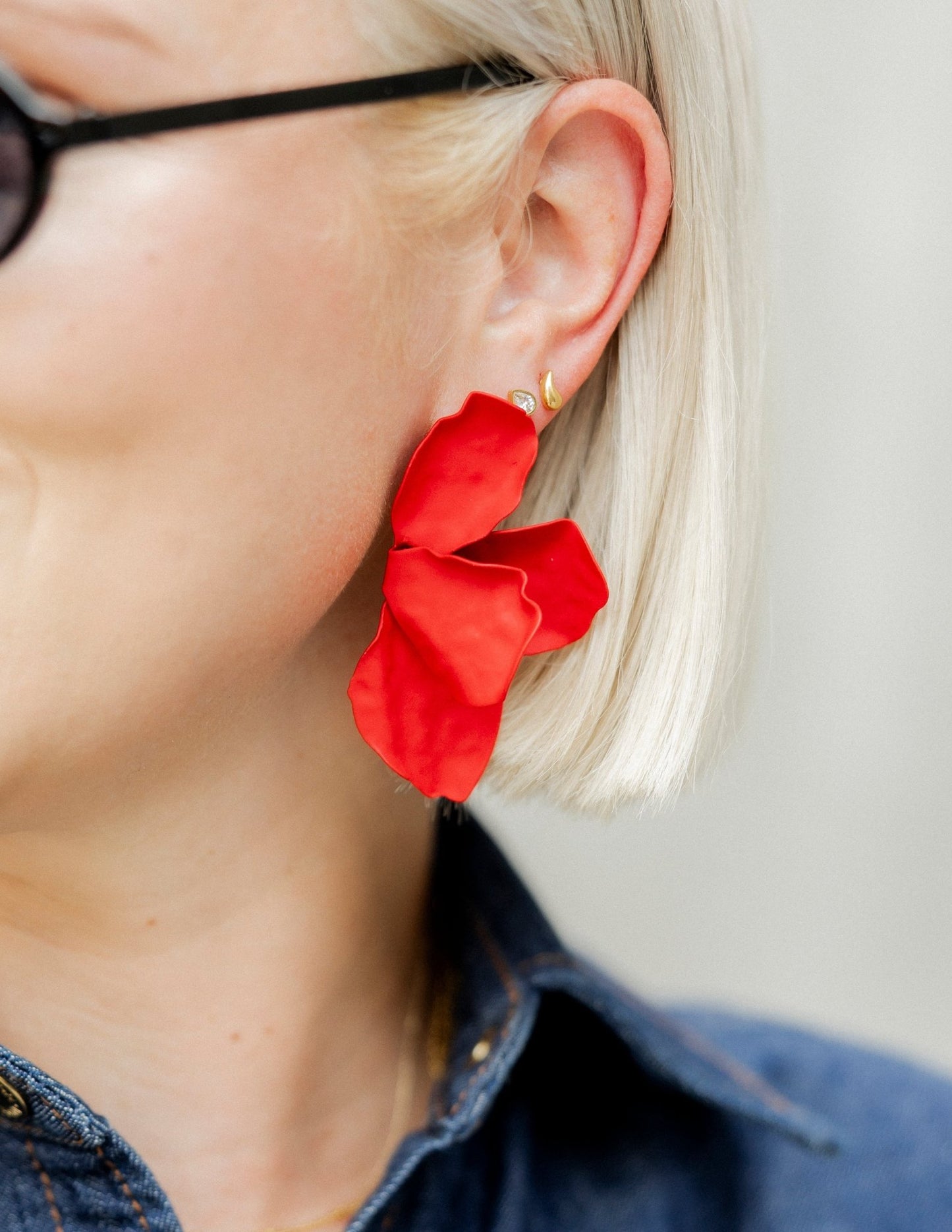 Eden Statement Earrings - Red - Shop LINNY CO