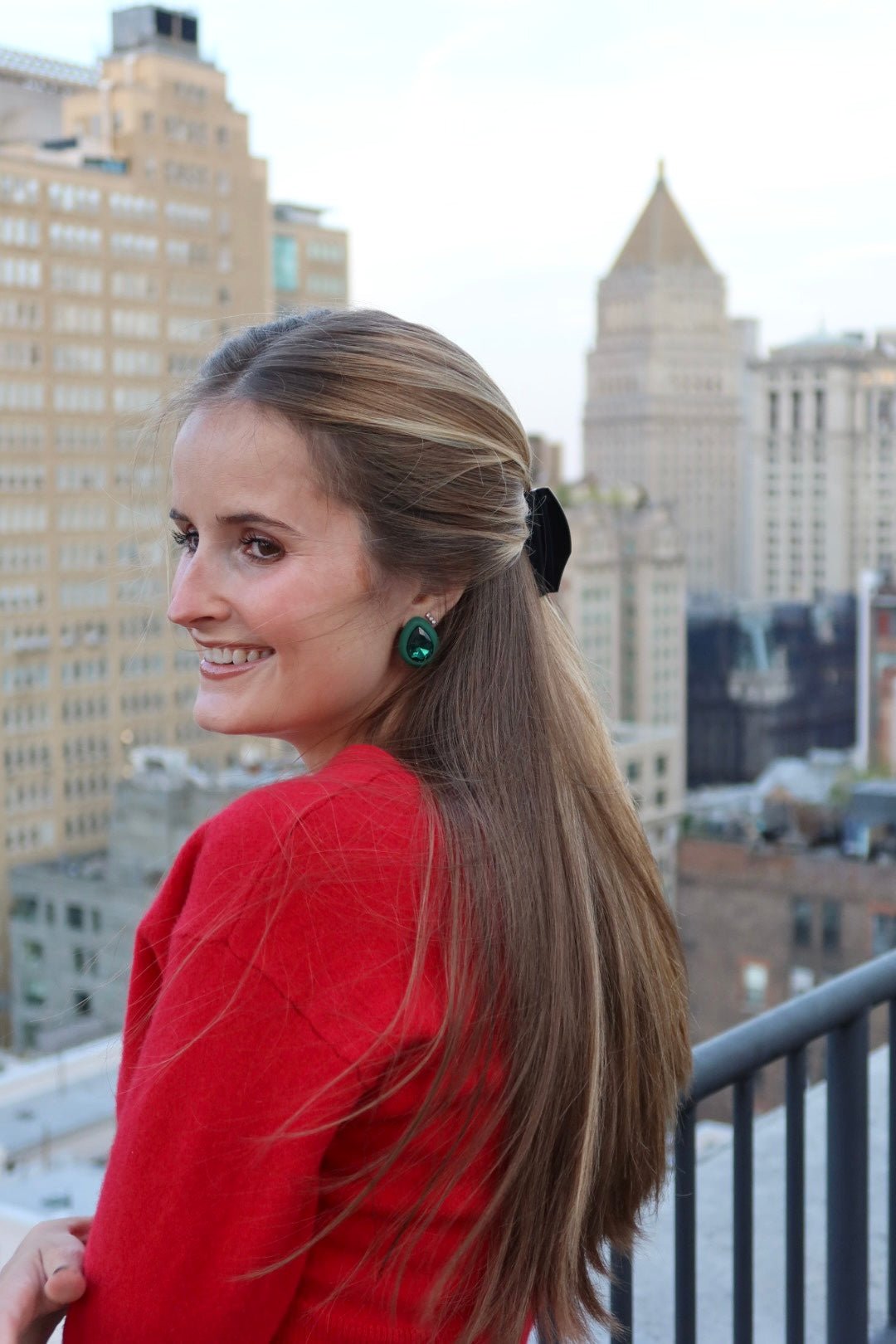 Eva Statement Earring - Green Pear - Shop LINNY CO