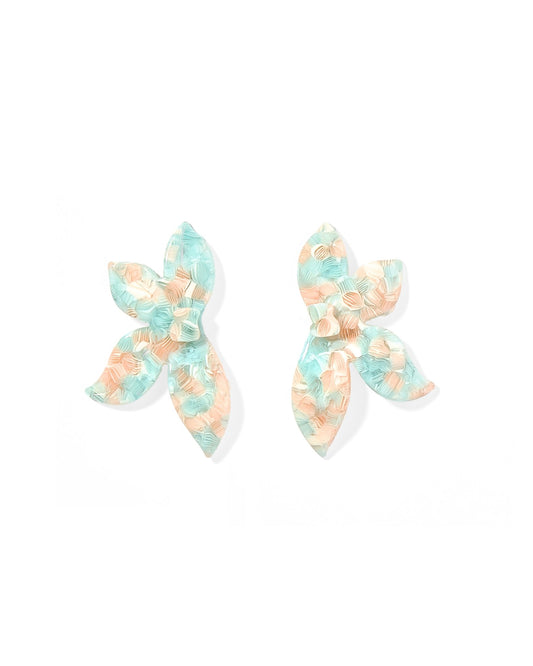 Fern Statement Earrings - Mint Shell - Shop LINNY CO