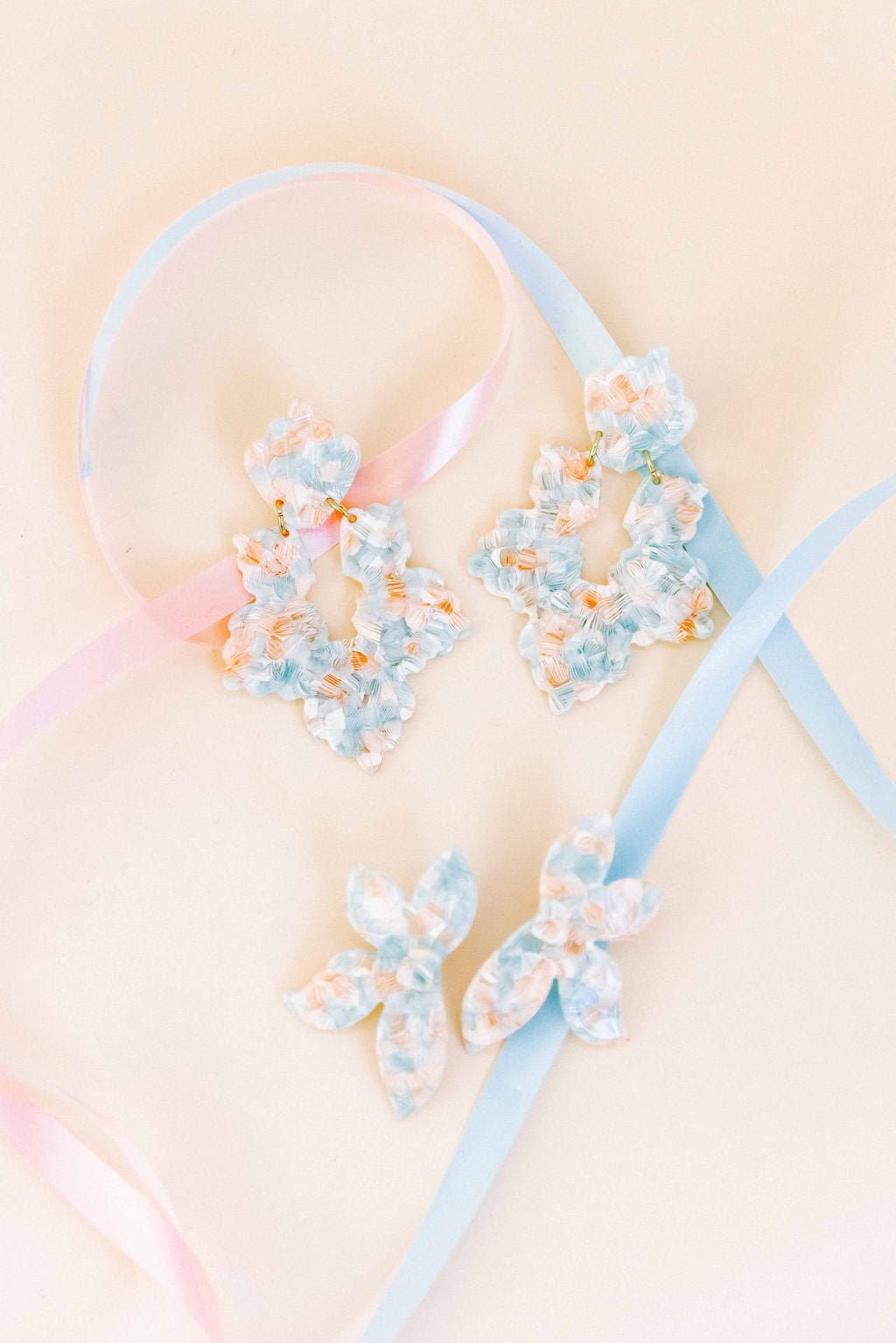 Fern Statement Earrings - Mint Shell - Shop LINNY CO