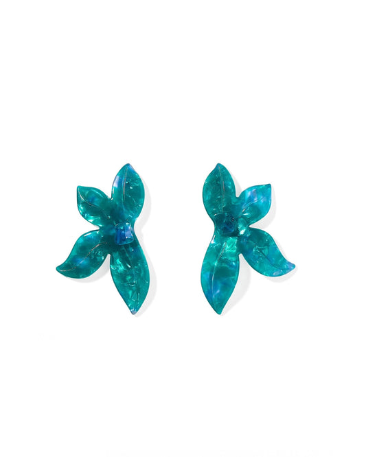 Fern Statement Earrings - Mystic Lagoon - Shop LINNY CO