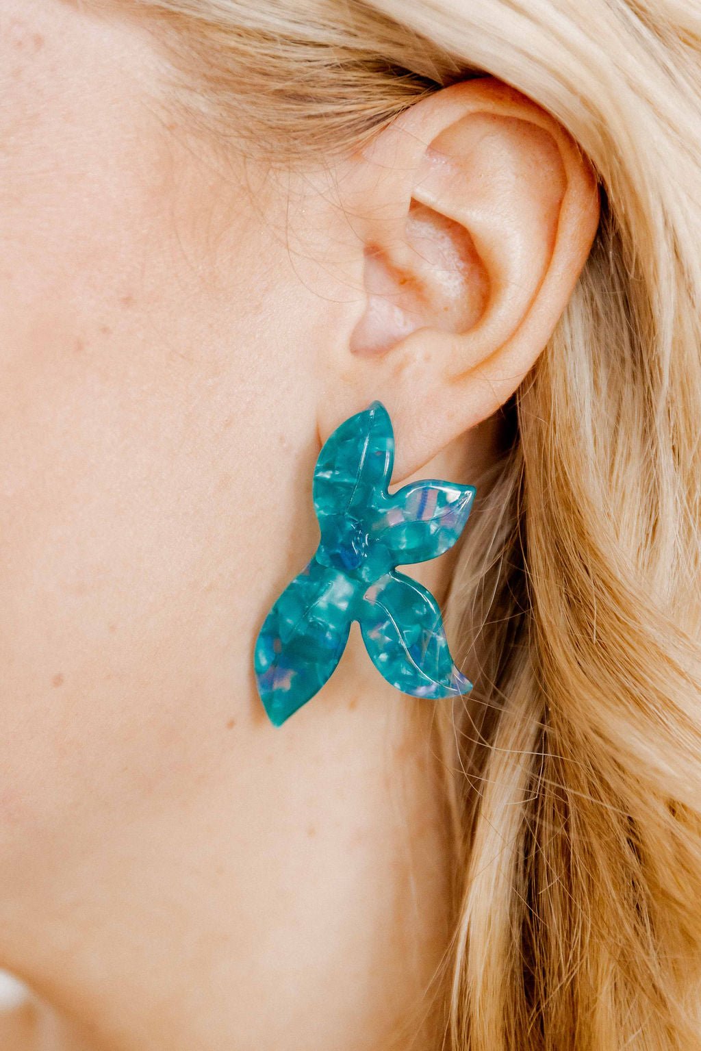 Fern Statement Earrings - Mystic Lagoon - Shop LINNY CO