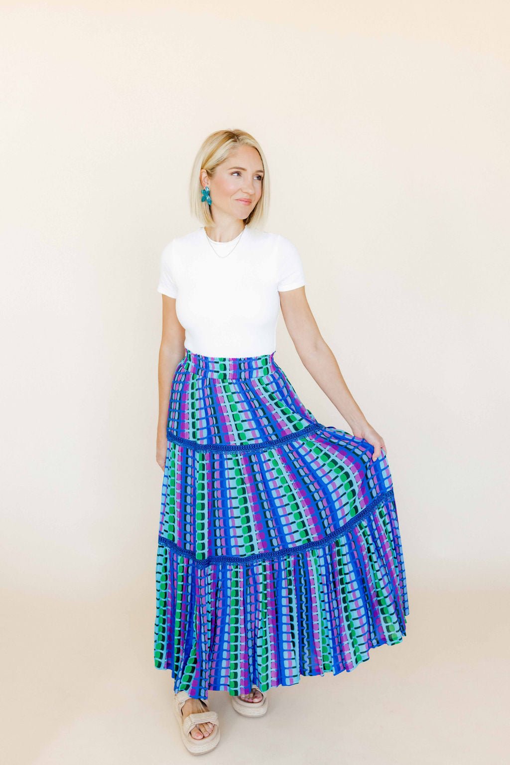 Fern Statement Earrings - Mystic Lagoon - Shop LINNY CO