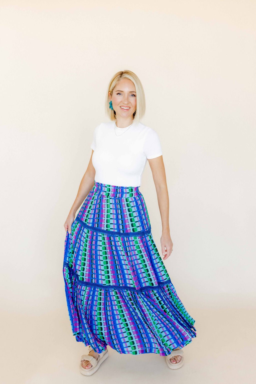 Fern Statement Earrings - Mystic Lagoon - Shop LINNY CO