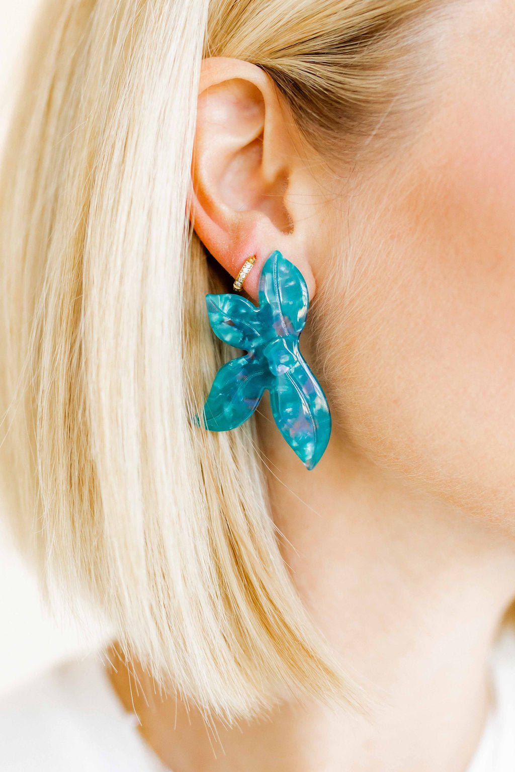 Fern Statement Earrings - Mystic Lagoon - Shop LINNY CO