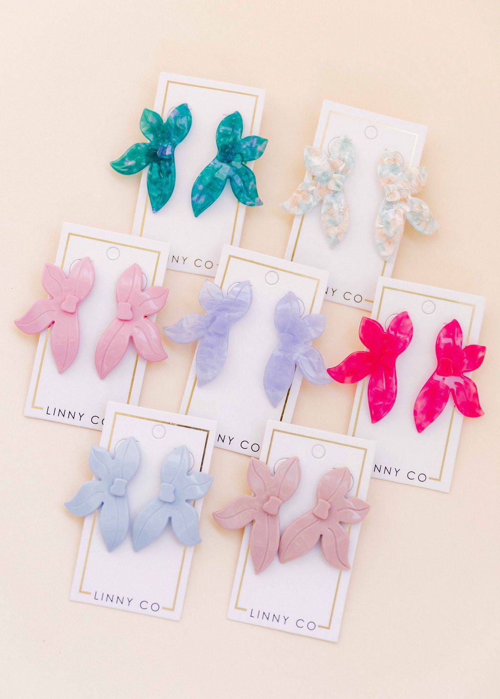 Fern Statement Earrings - Pink Peony - Shop LINNY CO