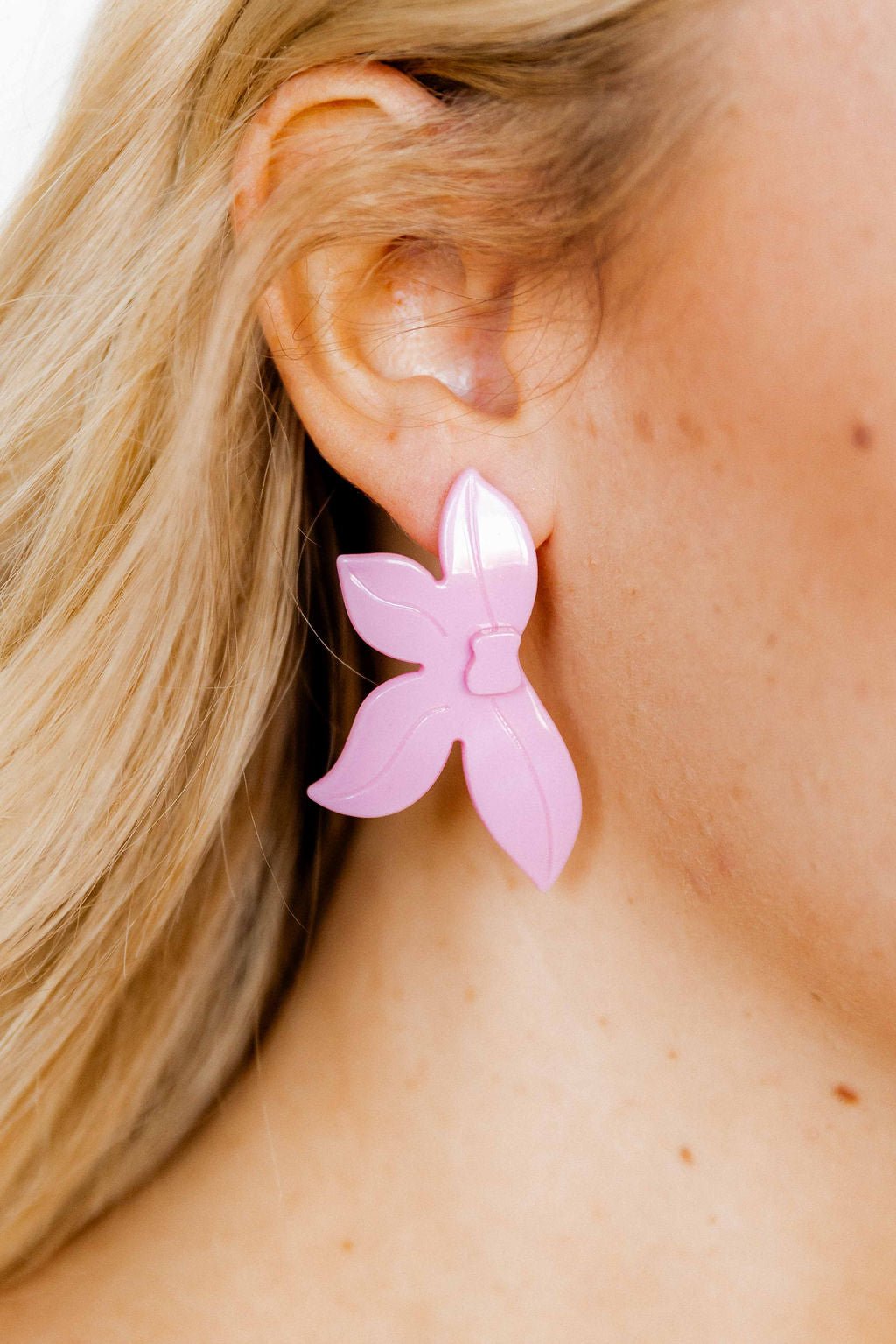 Fern Statement Earrings - Pink Peony - Shop LINNY CO