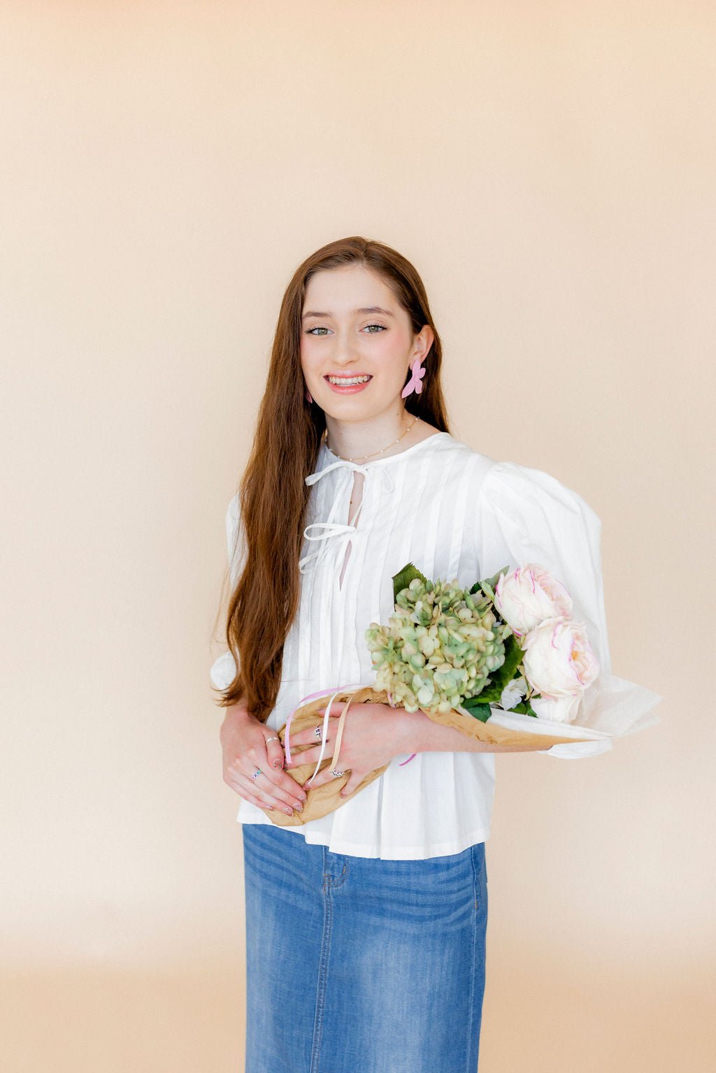 Fern Statement Earrings - Pink Peony - Shop LINNY CO
