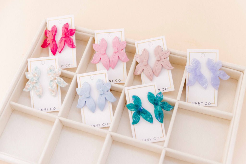 Fern Statement Earrings - Pink Peony - Shop LINNY CO