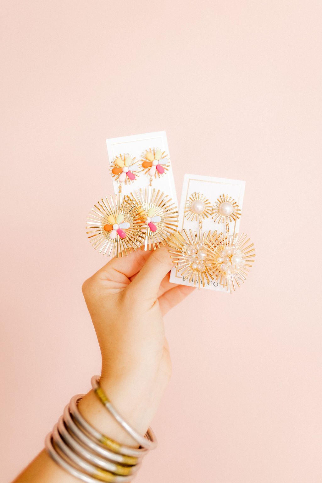Fiona Statement Earrings - Pearl - Shop LINNY CO