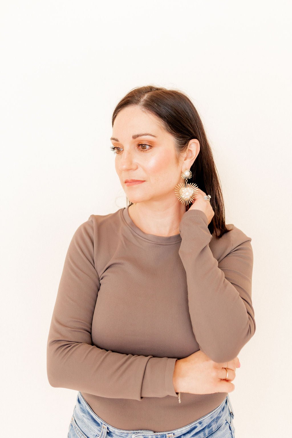 Fiona Statement Earrings - Pearl - Shop LINNY CO