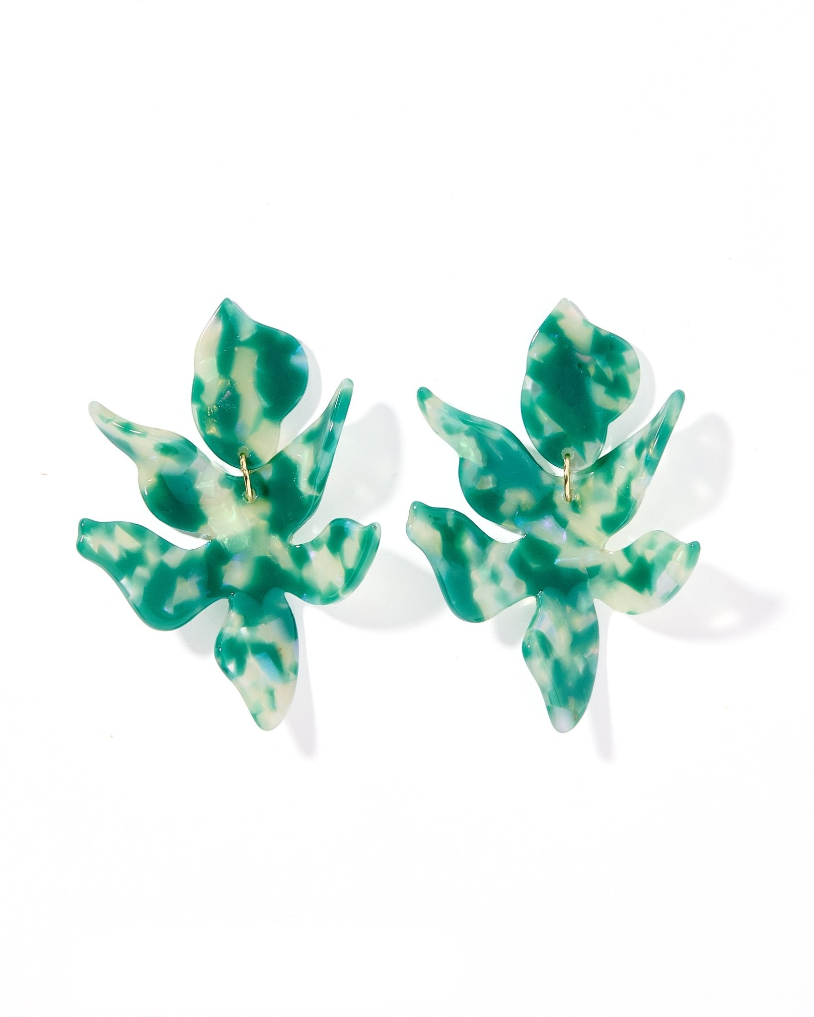 Flora Statement Earrings - Alpine Green - Shop LINNY CO