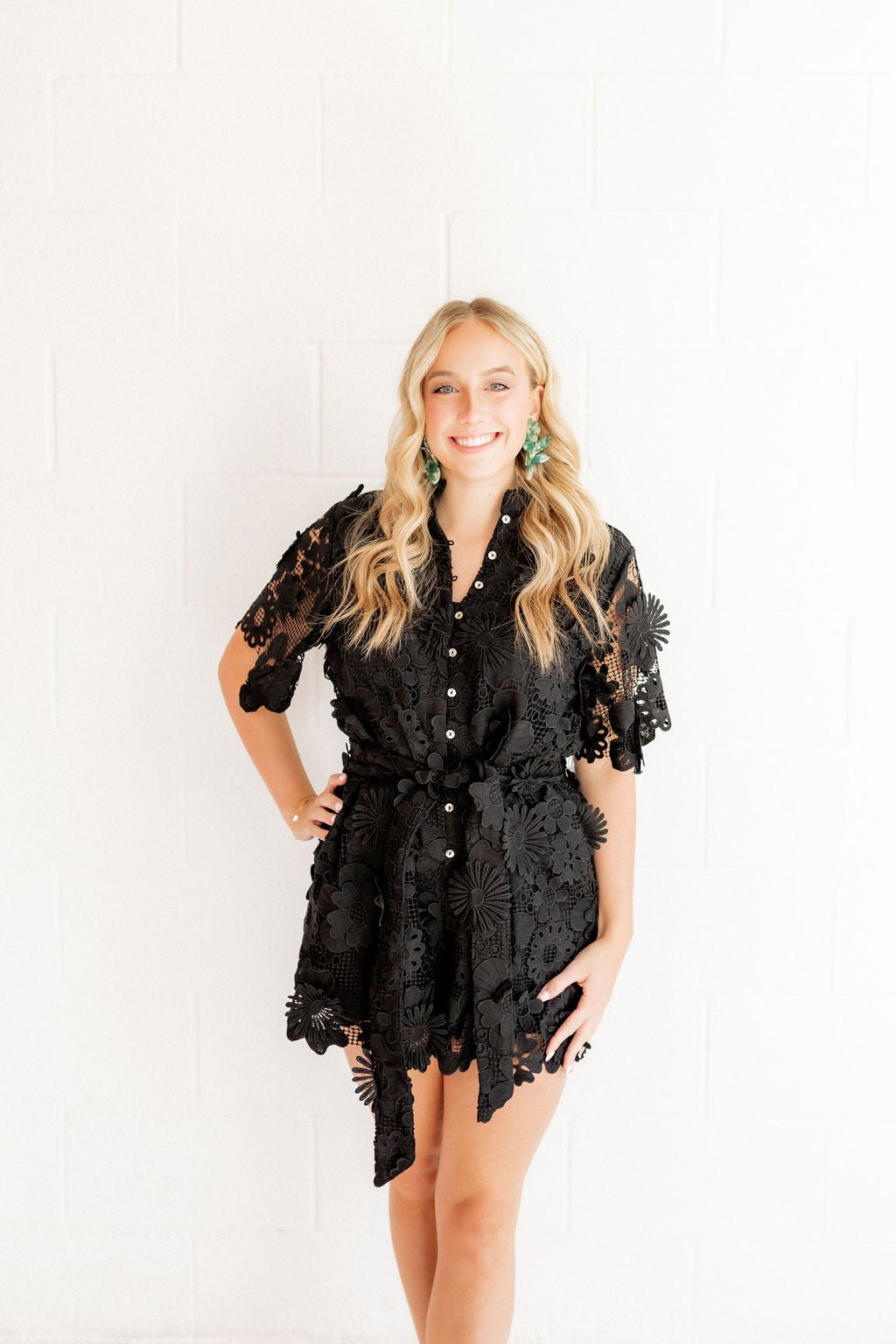 Flora Statement Earrings - Alpine Green - Shop LINNY CO