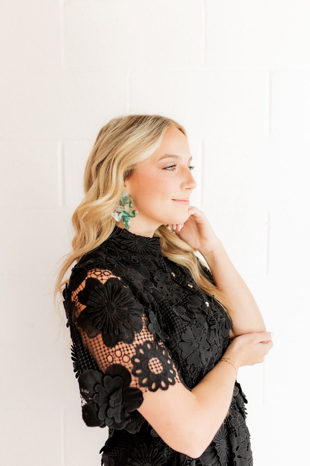 Flora Statement Earrings - Alpine Green - Shop LINNY CO