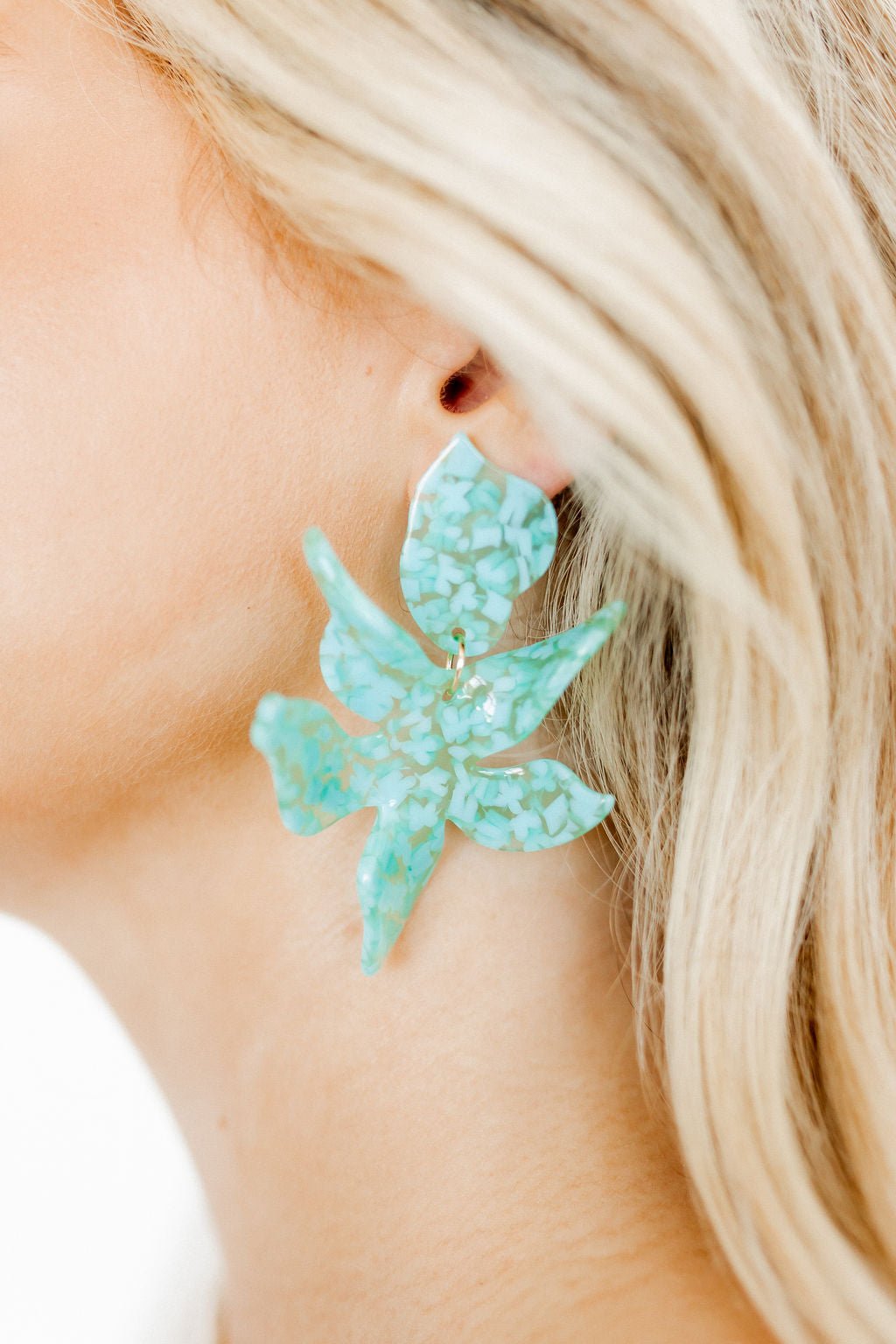 Flora Statement Earrings - Aquamarine - Shop LINNY CO