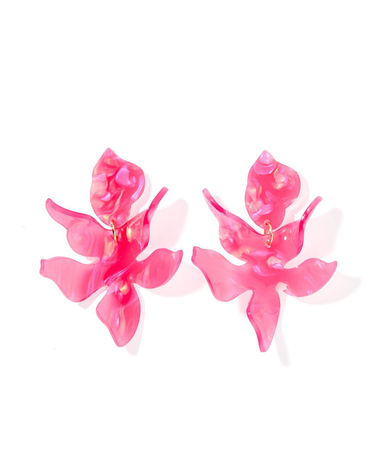 Flora Statement Earrings - Azalea Pink - Shop LINNY CO