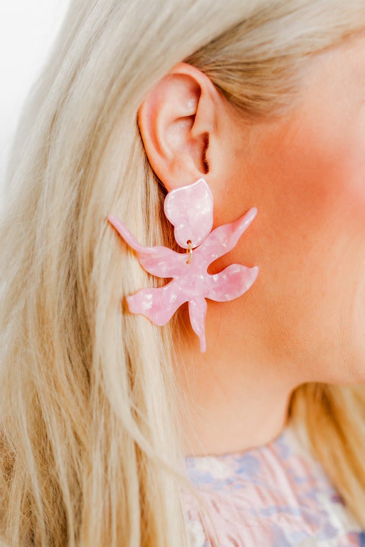 Flora Statement Earrings - Ballet Slipper - Shop LINNY CO