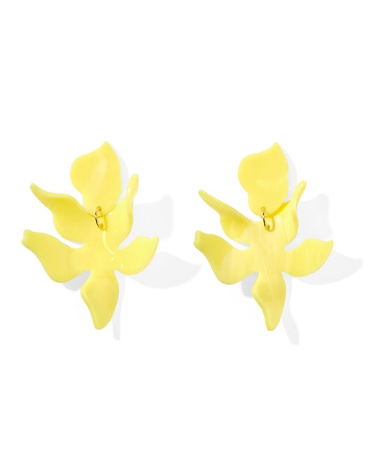 Flora Statement Earrings - Butter Yellow - Shop LINNY CO