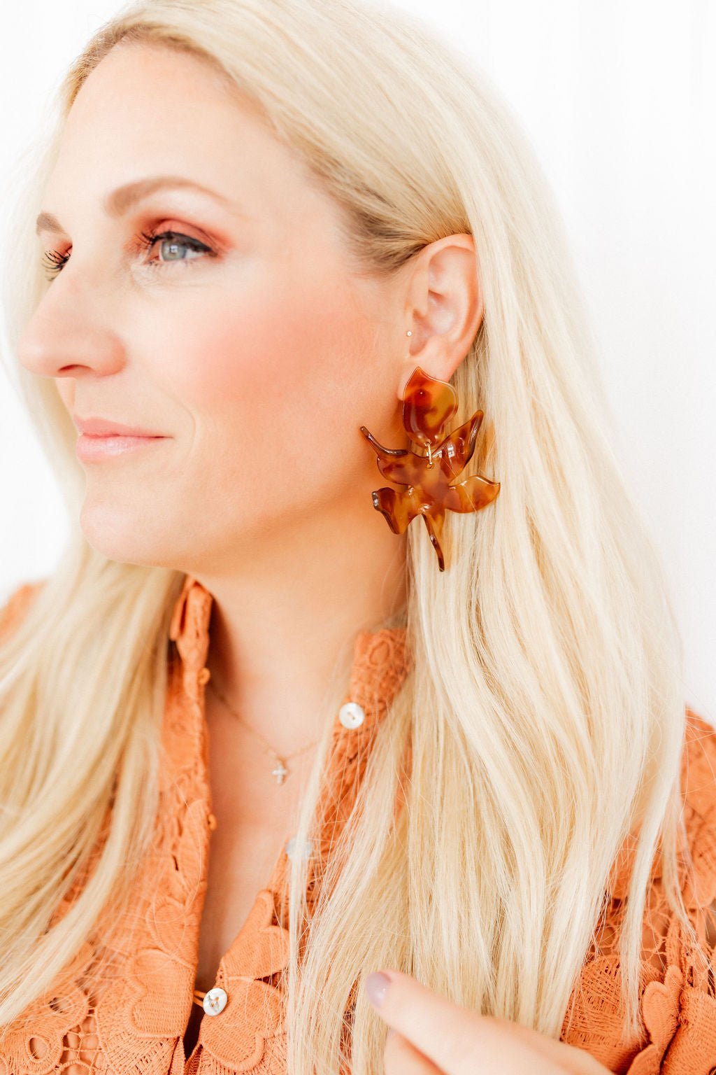 Flora Statement Earrings - Caramel - Shop LINNY CO