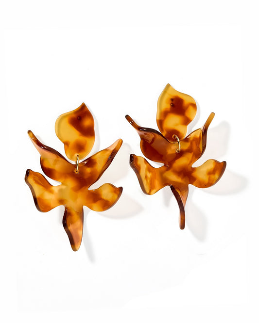 Flora Statement Earrings - Caramel - Shop LINNY CO