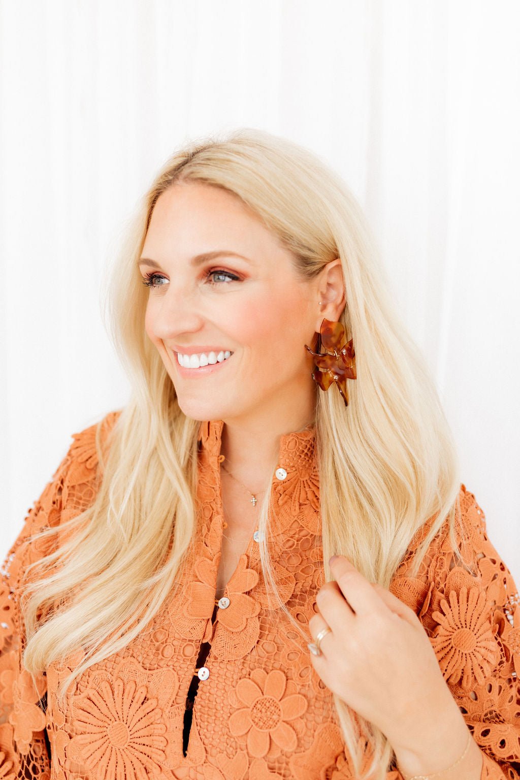 Flora Statement Earrings - Caramel - Shop LINNY CO