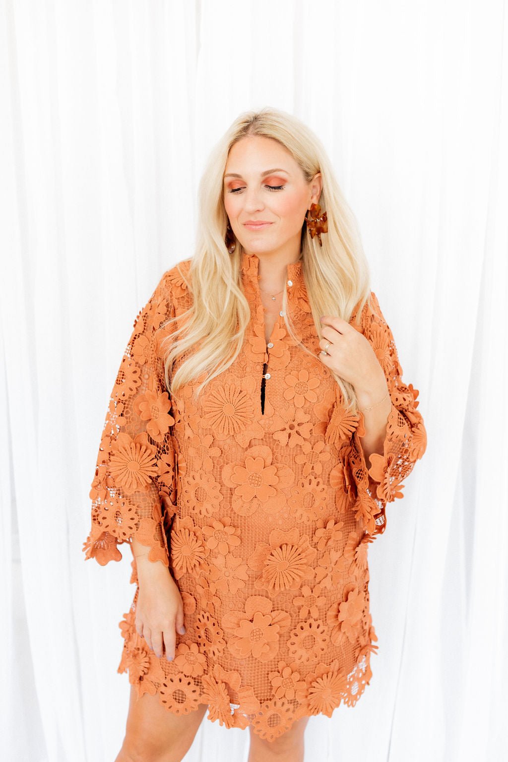 Flora Statement Earrings - Caramel - Shop LINNY CO