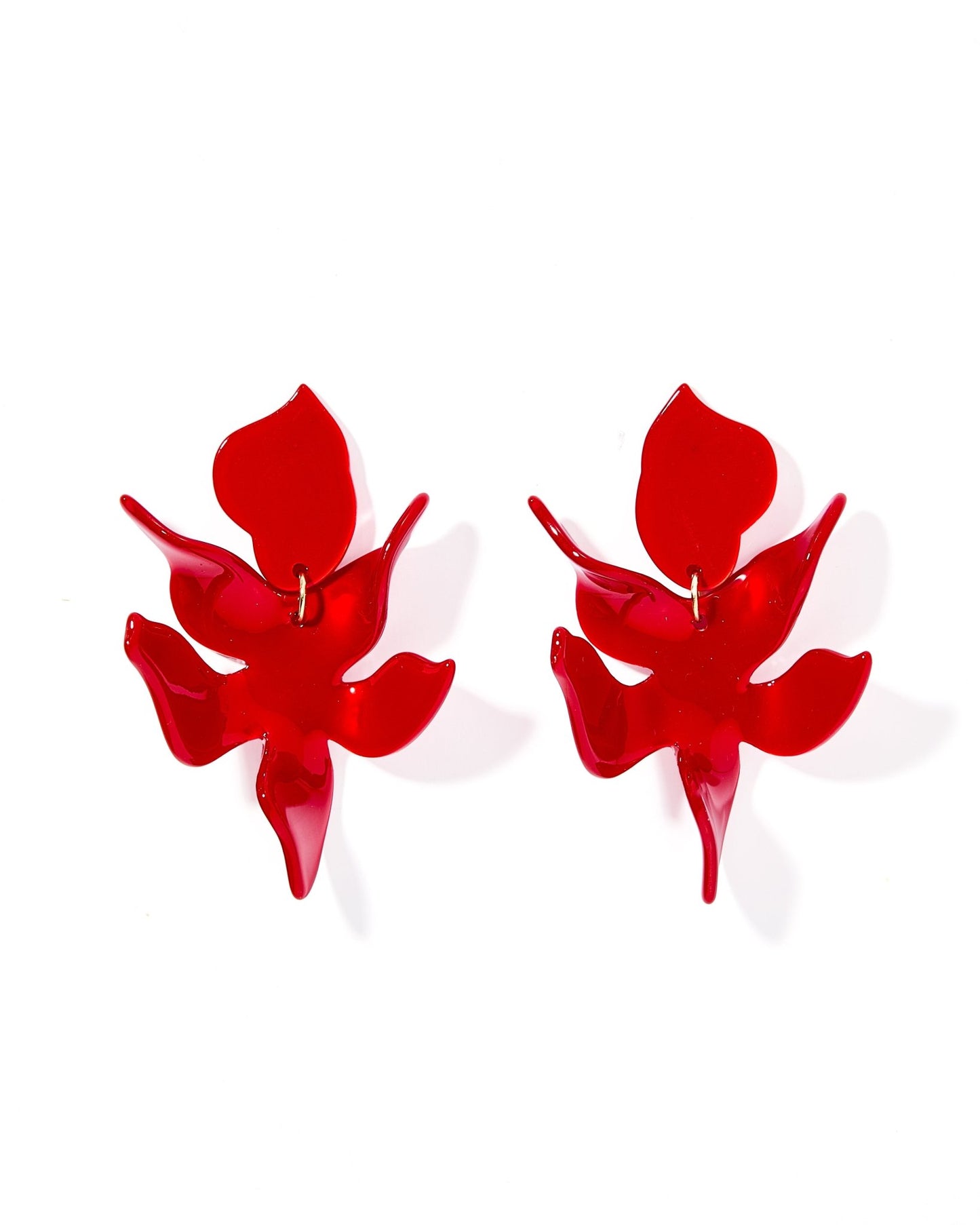 Flora Statement Earrings - Crimson - Shop LINNY CO