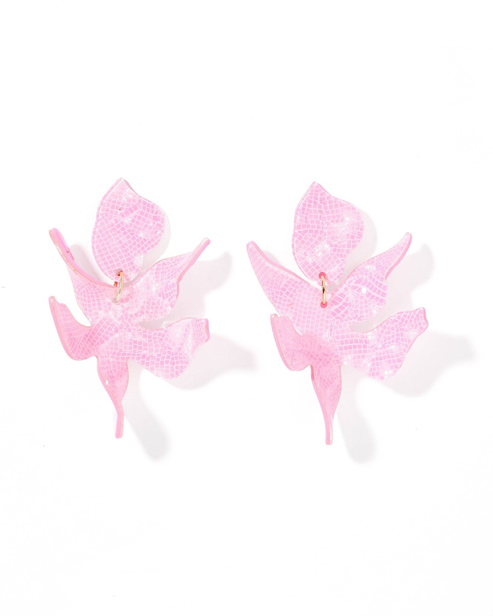 Flora Statement Earrings - Disco Pink - Shop LINNY CO
