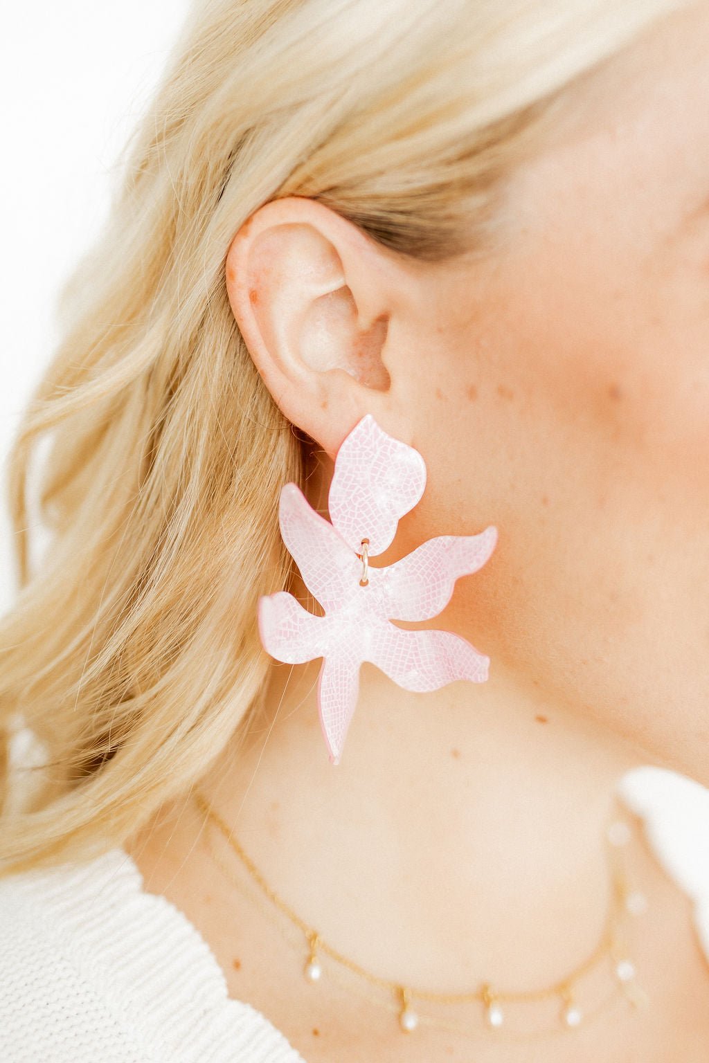 Flora Statement Earrings - Disco Pink - Shop LINNY CO