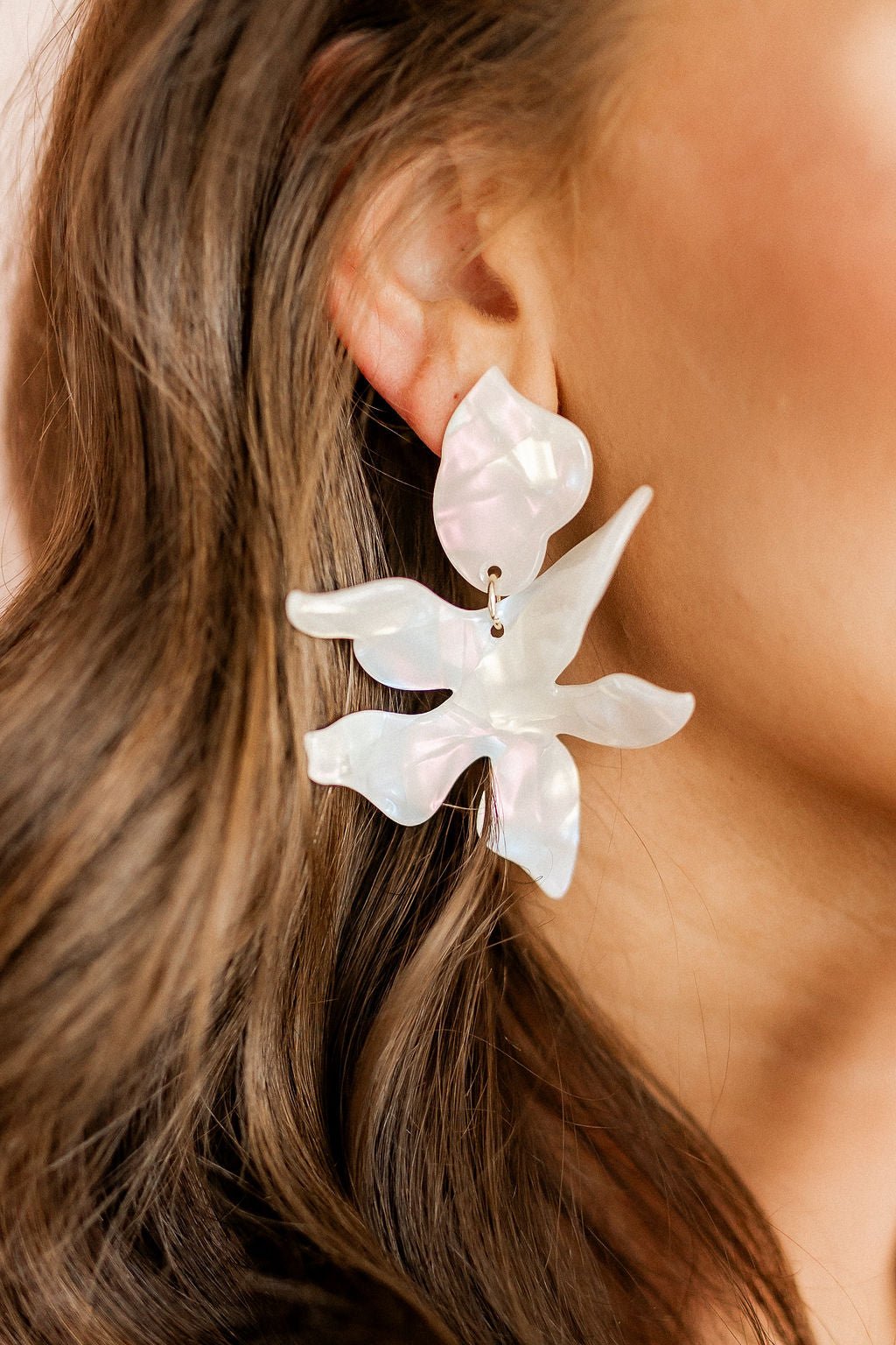 Flora Statement Earrings - Iridescent - Shop LINNY CO