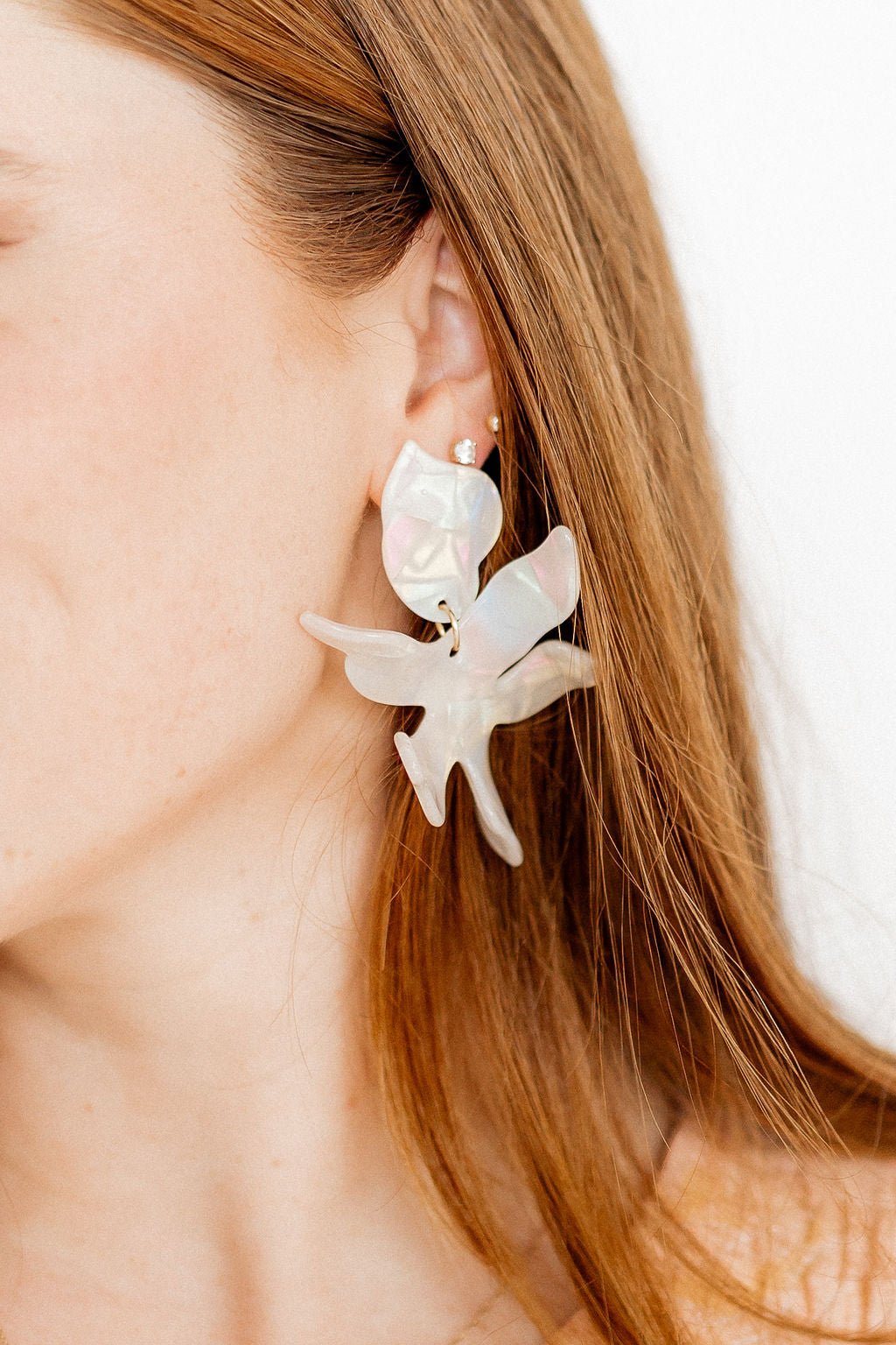 Flora Statement Earrings - Iridescent - Shop LINNY CO