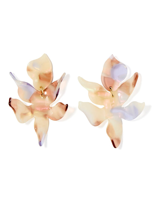 Flora Statement Earrings - Lavender Honey - Shop LINNY CO