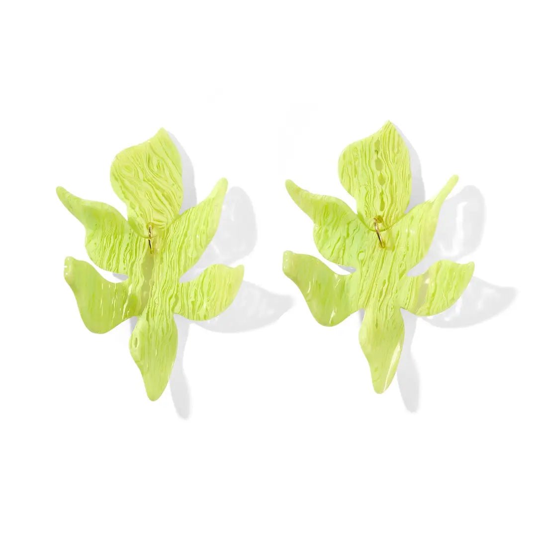 Flora Statement Earrings - Lime Zest - Shop LINNY CO