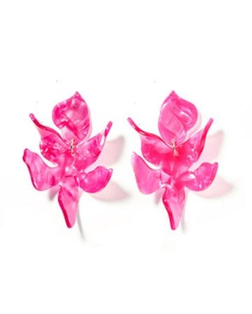 Flora Statement Earrings - Pearlized Pink - Shop LINNY CO