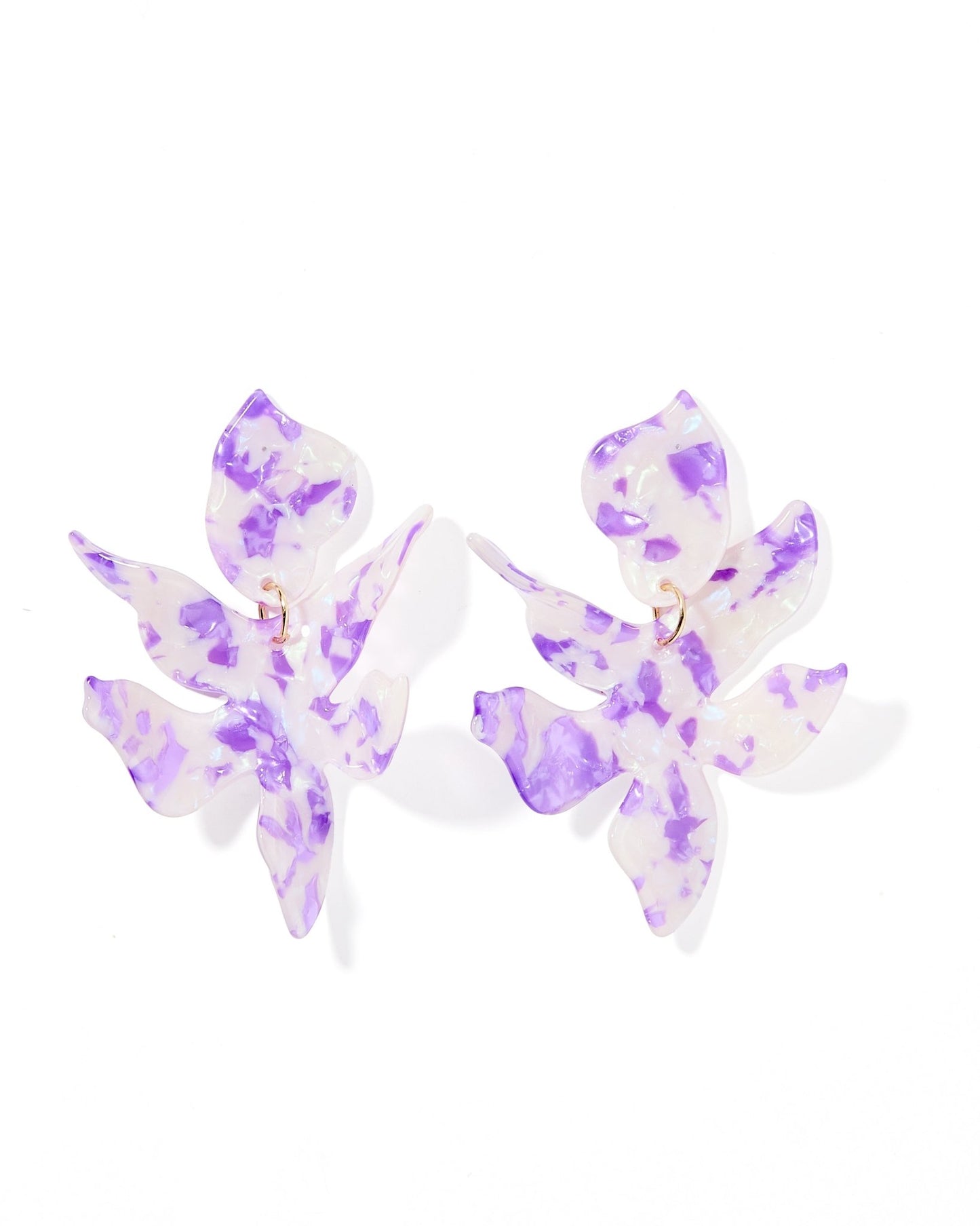 Flora Statement Earrings - Purple Frost - Shop LINNY CO