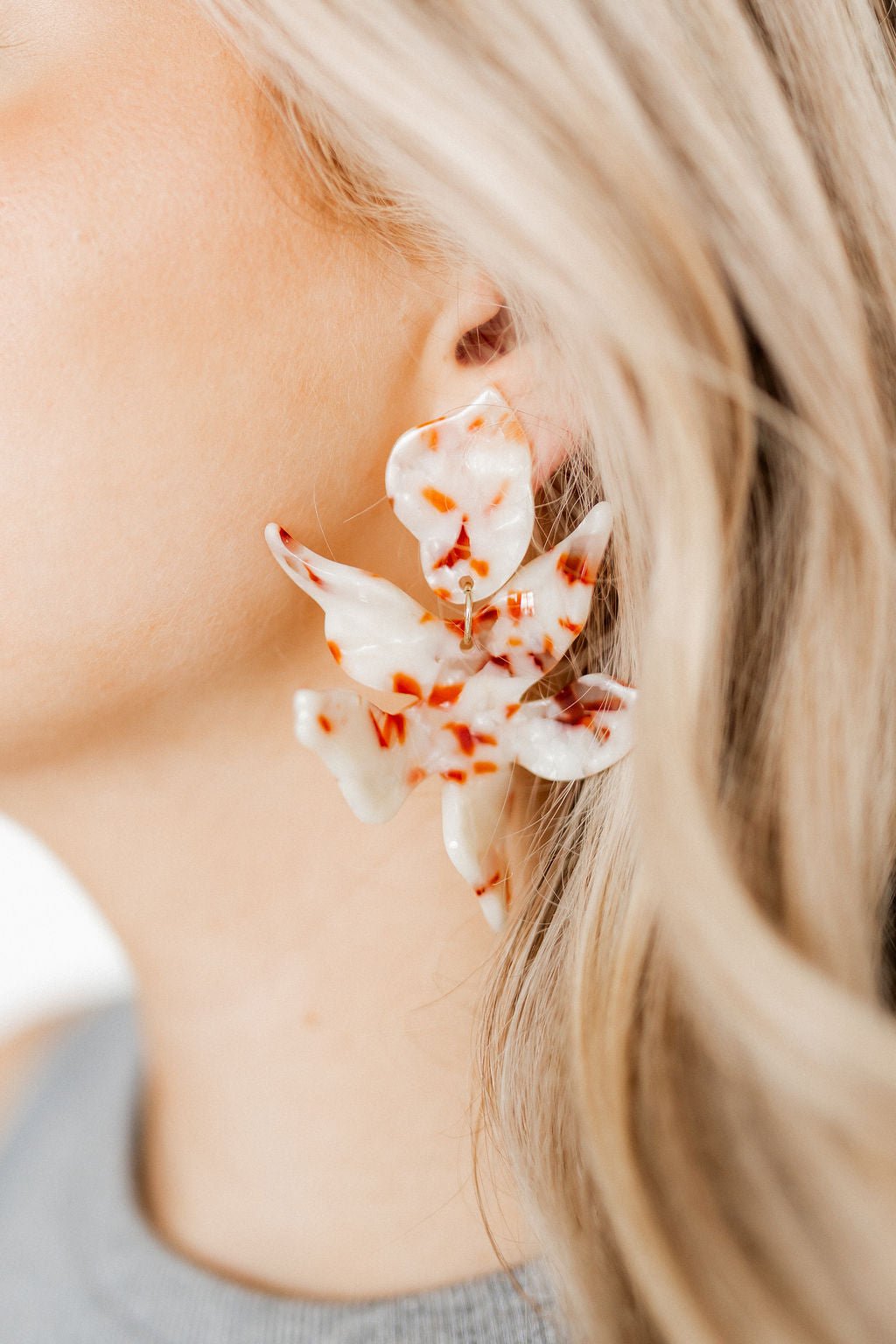 Flora Statement Earrings - Texas Pearl - Shop LINNY CO