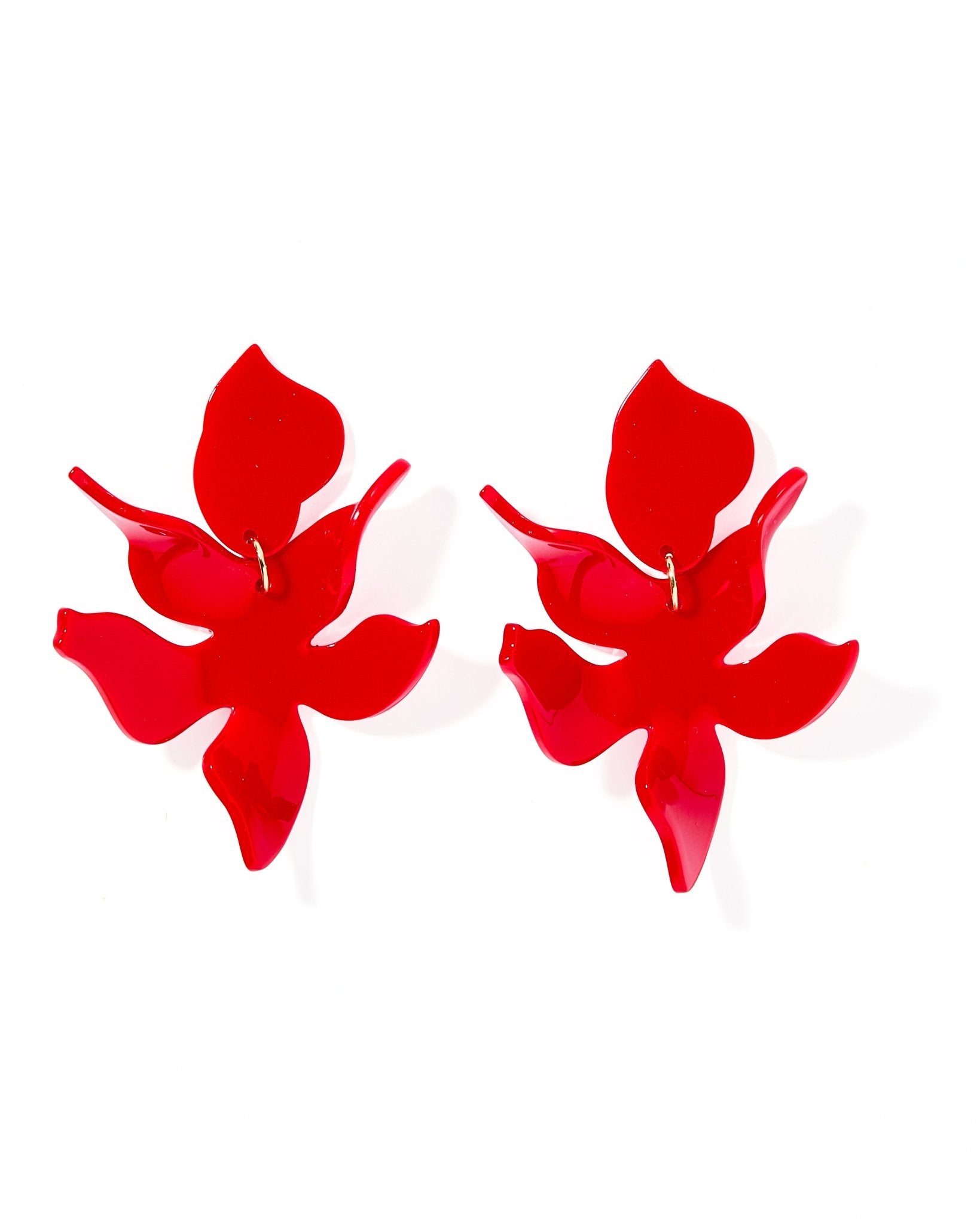 Flora Statement Earrings - True Red - Shop LINNY CO
