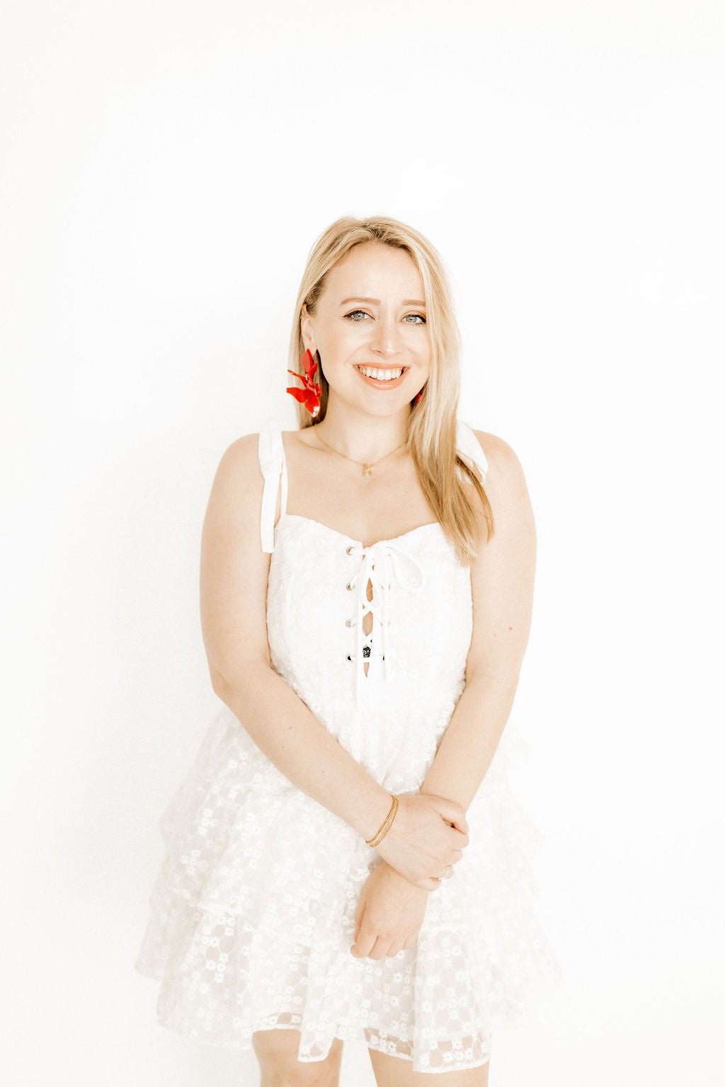 Flora Statement Earrings - True Red - Shop LINNY CO