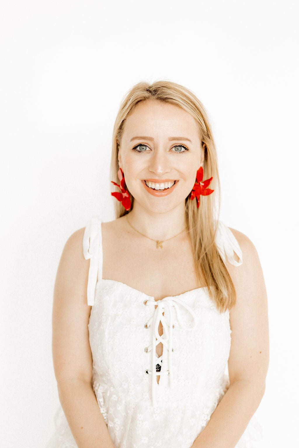 Flora Statement Earrings - True Red - Shop LINNY CO