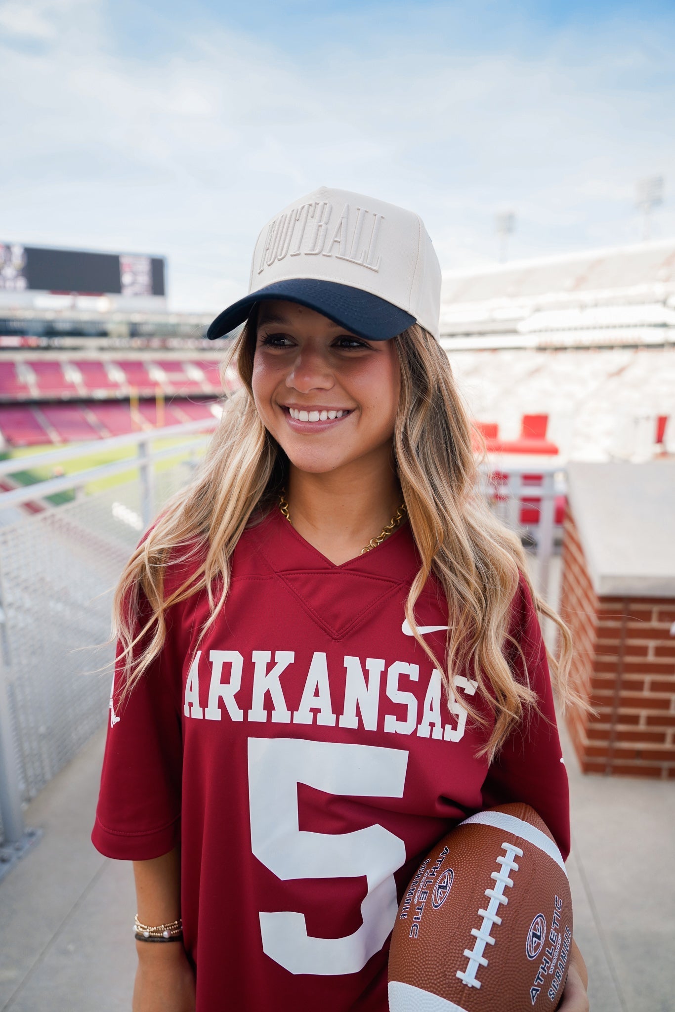 FOOTBALL - Neutral Vintage Trucker Hat - Shop LINNY CO