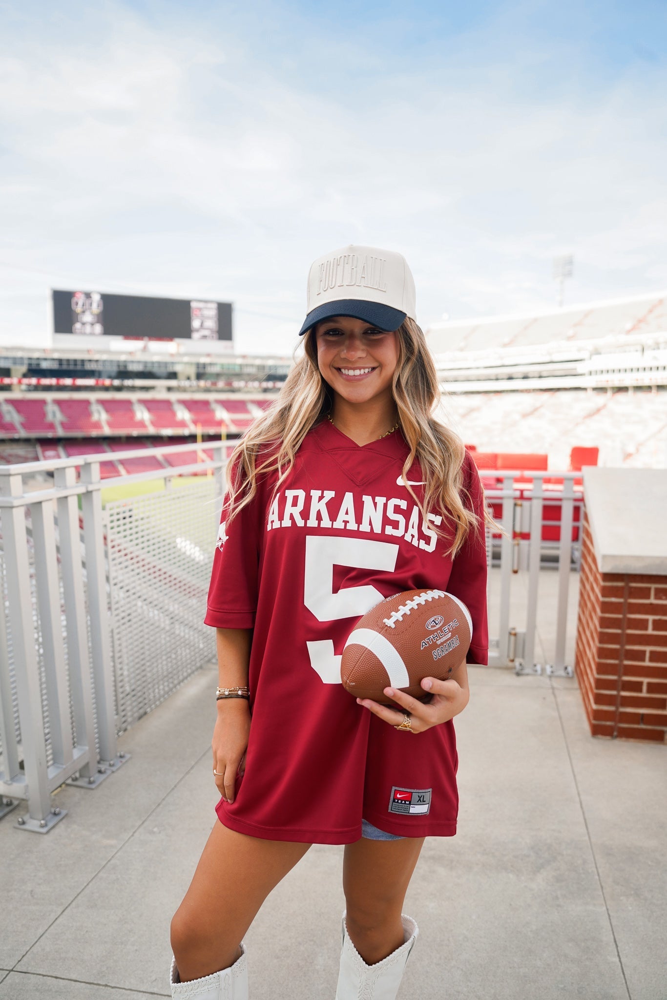 FOOTBALL - Neutral Vintage Trucker Hat - Shop LINNY CO